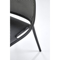 Scaun gradina Halmar K532, cadru polipropilena, stivuibil, stil scandinav, 50x56x80x45cm, polipropilena, negru