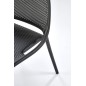 Scaun de gradina cu spatar rotunjit, cadru PP, picioare antiderapante, 50x56x80x45 cm, negru
