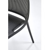 Scaun gradina Halmar K532, cadru polipropilena, stivuibil, stil scandinav, 50x56x80x45cm, polipropilena, negru