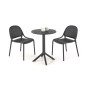 Scaun de gradina cu spatar rotunjit, cadru PP, picioare antiderapante, 50x56x80x45 cm, negru