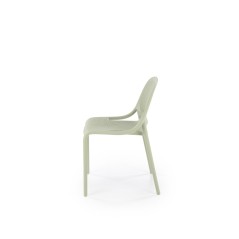 Scaun gradina Halmar K532, cadru polipropilena, stivuibil, stil scandinav, 50x56x80x45cm, polipropilena, verde