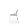 Scaun gradina Halmar K532, cadru polipropilena, stivuibil, stil scandinav, 50x56x80x45cm, polipropilena, verde
