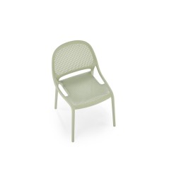 Scaun gradina Halmar K532, cadru polipropilena, stivuibil, stil scandinav, 50x56x80x45cm, polipropilena, verde