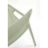 Scaun gradina Halmar K532, cadru polipropilena, stivuibil, stil scandinav, 50x56x80x45cm, polipropilena, verde