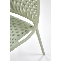 Scaun gradina Halmar K532, cadru polipropilena, stivuibil, stil scandinav, 50x56x80x45cm, polipropilena, verde