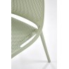 Scaun gradina Halmar K532, cadru polipropilena, stivuibil, stil scandinav, 50x56x80x45cm, polipropilena, verde