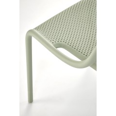 Scaun gradina Halmar K532, cadru polipropilena, stivuibil, stil scandinav, 50x56x80x45cm, polipropilena, verde