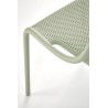 Scaun gradina Halmar K532, cadru polipropilena, stivuibil, stil scandinav, 50x56x80x45cm, polipropilena, verde