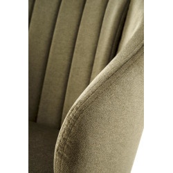 Scaun tapitat living/sufragerie Halmar K533, cadru metal, rotativ 180 grade, stil modern, 57x60x80x49cm, catifea, verde