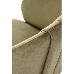Scaun tapitat living/sufragerie Halmar K533, cadru metal, rotativ 180 grade, stil modern, 57x60x80x49cm, catifea, verde