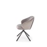 Scaun tapitat living/sufragerie Halmar K533, cadru metal, rotativ 180 grade, stil modern, 57x60x80x49cm, catifea, gri