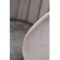 Scaun rotativ Halmar K533, stofa catifelata/metal, picioare antiderapante, inaltime 80 cm, gri