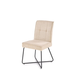 Scaun tapitat living/sufragerie Halmar K534, cadru metal,  stil modern, 50x60x90x47cm, stofa, bej