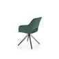 Scaun modern living, rotativ la 360 grade, tapiterie catifea si structura metalica, stil modern, verde