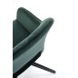 Scaun modern living, rotativ la 360 grade, tapiterie catifea si structura metalica, stil modern, verde