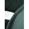 Scaun tapitat living/sufragerie Halmar K535, cadru metal, rotativ 360 grade, stil modern, 57x60x86x50cm, catifea, verde