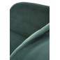 Scaun modern living, rotativ la 360 grade, tapiterie catifea si structura metalica, stil modern, verde