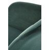 Scaun tapitat living/sufragerie Halmar K535, cadru metal, rotativ 360 grade, stil modern, 57x60x86x50cm, catifea, verde