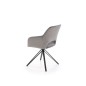 Scaun modern rotativ la 360 grade, tapitat cu catifea gri, structura metalica, stil modern Scaun modern rotativ la 360 grade, tapitat cu catifea gri, structura metalica, stil modern
