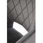 Scaun modern rotativ la 360 grade, tapitat cu catifea gri, structura metalica, stil modern Scaun modern rotativ la 360 grade, tapitat cu catifea gri, structura metalica, stil modern