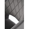 Scaun tapitat living/sufragerie Halmar K535, cadru metal, rotativ 360 grade, stil modern, 57x60x86x50cm, catifea, gri