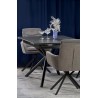 Scaun tapitat living/sufragerie Halmar K535, cadru metal, rotativ 360 grade, stil modern, 57x60x86x50cm, catifea, gri