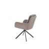 Scaun tapitat living Halmar K536, cadru metal, perna inclusa, rotativ 360 grade, stil modern, 62x68x85x52cm, stofa, gri