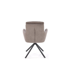 Scaun tapitat living Halmar K536, cadru metal, perna inclusa, rotativ 360 grade, stil modern, 62x68x85x52cm, stofa, gri