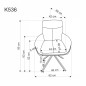 Scaun tapitat rotativ, structura metalica, perna confortabila, stil modern, stofa gri Scaun tapitat rotativ, structura metalica, perna confortabila, stil modern, stofa gri