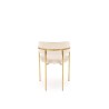 Scaun tapitat living/sufragerie Halmar K537, cadru metal, stil glamour, 54x56x76x47cm, stofa, crem