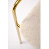 Scaun tapitat living/sufragerie Halmar K537, cadru metal, stil glamour, 54x56x76x47cm, stofa, crem