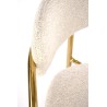 Scaun tapitat living/sufragerie Halmar K537, cadru metal, stil glamour, 54x56x76x47cm, stofa, crem