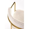 Scaun tapitat living/sufragerie Halmar K537, cadru metal, stil glamour, 54x56x76x47cm, stofa, crem