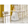 Scaun tapitat living/sufragerie Halmar K537, cadru metal, stil glamour, 54x56x76x47cm, stofa, crem