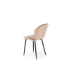 Scaun tapitat living/sufragerie Halmar K538, cadru metal, stil modern, 48x57x85x47cm, catifea, bej