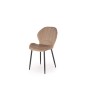Scaun tapitat living Halmar K538, stil modern, cadru metal, 48x57x85x47cm, catifea, bej Scaun tapitat living Halmar K538, stil modern, cadru metal, 48x57x85x47cm, catifea, bej