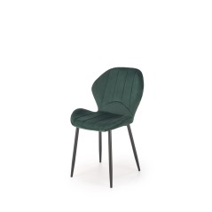 Scaun tapitat living/sufragerie Halmar K538, cadru metal,  stil modern, 48x57x85x47cm, catifea, verde