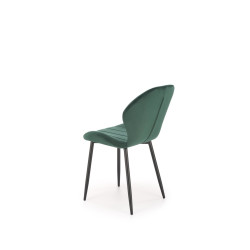 Scaun tapitat living/sufragerie Halmar K538, cadru metal,  stil modern, 48x57x85x47cm, catifea, verde