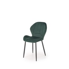 Scaun tapitat living/sufragerie Halmar K538, cadru metal,  stil modern, 48x57x85x47cm, catifea, verde