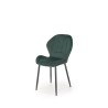 Scaun tapitat living/sufragerie Halmar K538, cadru metal,  stil modern, 48x57x85x47cm, catifea, verde