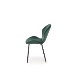 Scaun tapitat living/sufragerie Halmar K538, cadru metal,  stil modern, 48x57x85x47cm, catifea, verde