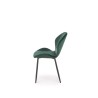 Scaun tapitat living/sufragerie Halmar K538, cadru metal,  stil modern, 48x57x85x47cm, catifea, verde