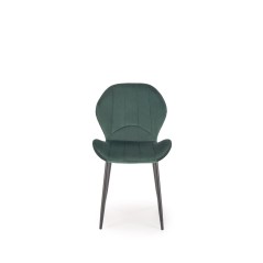 Scaun tapitat living/sufragerie Halmar K538, cadru metal,  stil modern, 48x57x85x47cm, catifea, verde