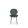 Scaun tapitat living/sufragerie Halmar K538, cadru metal,  stil modern, 48x57x85x47cm, catifea, verde