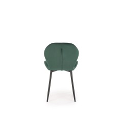 Scaun tapitat living/sufragerie Halmar K538, cadru metal,  stil modern, 48x57x85x47cm, catifea, verde