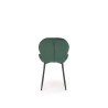 Scaun tapitat living/sufragerie Halmar K538, cadru metal,  stil modern, 48x57x85x47cm, catifea, verde