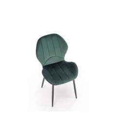 Scaun tapitat living/sufragerie Halmar K538, cadru metal,  stil modern, 48x57x85x47cm, catifea, verde