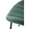Scaun tapitat living/sufragerie Halmar K538, cadru metal,  stil modern, 48x57x85x47cm, catifea, verde