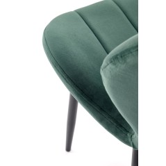 Scaun tapitat living/sufragerie Halmar K538, cadru metal,  stil modern, 48x57x85x47cm, catifea, verde