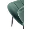 Scaun tapitat living/sufragerie Halmar K538, cadru metal,  stil modern, 48x57x85x47cm, catifea, verde